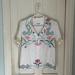 Jess Meany embroidered button-down